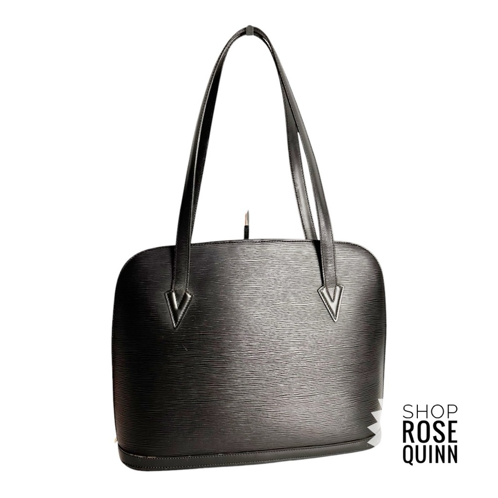 LOUIS VUITTON | Black Epi Lussac Shoulder Bag (VI1916)